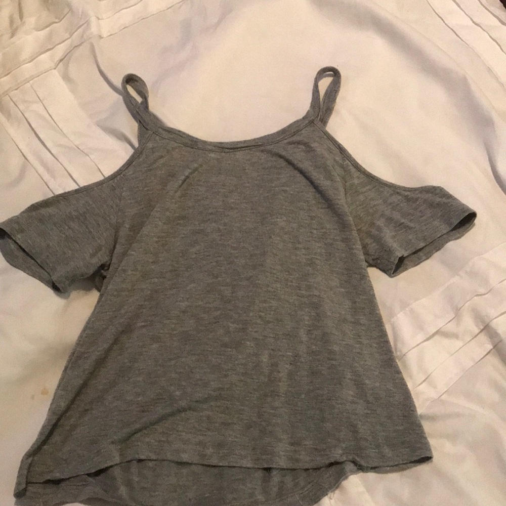 Grey off the shoulder top